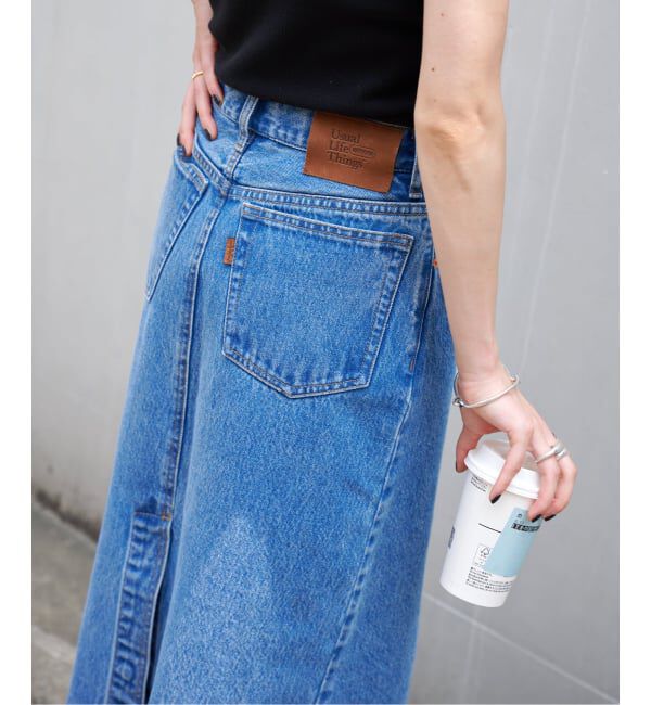 OUTDOOR PRODUCTS Usual Things「追加3 ULTデニムスリットリーンスカート」|スカート|