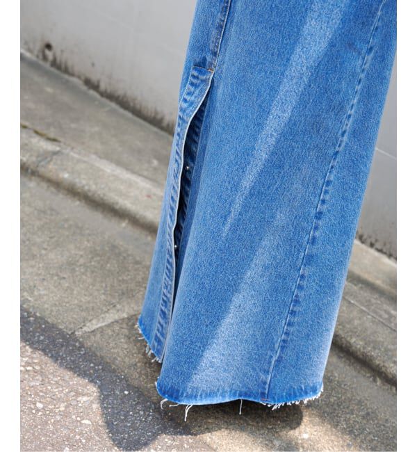 OUTDOOR PRODUCTS Usual Things「追加3 ULTデニムスリットリーンスカート」|スカート|