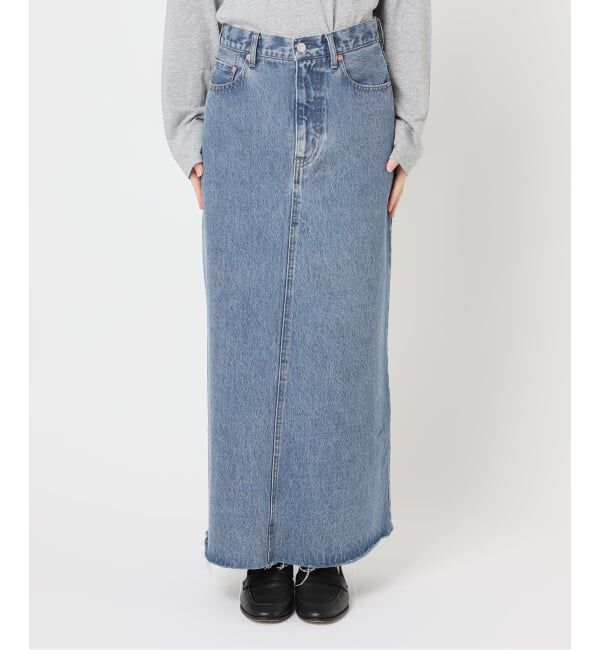 OUTDOOR PRODUCTS Usual Things「追加3 ULTデニムスリットリーンスカート」|スカート|