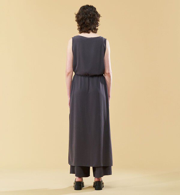 DES PRES「ジャージーライクジョーゼット ロングジレ付きオールインワン」|オールインワン|