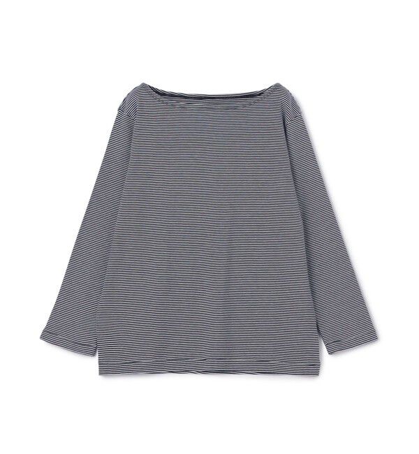 GALERIE VIE「ソフトジャージーリブ ボートネックプルオーバー」|Tシャツ・カットソー|68 ネイビー系