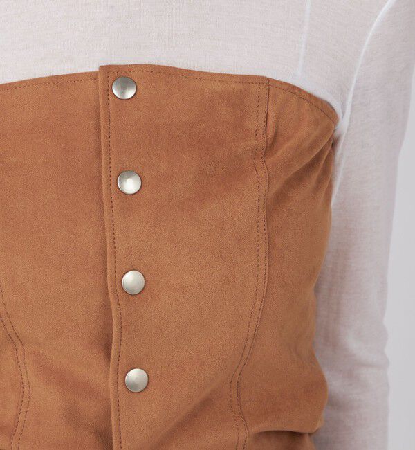 MACPHEE「スエードライク ビスチェ」|チューブトップ|