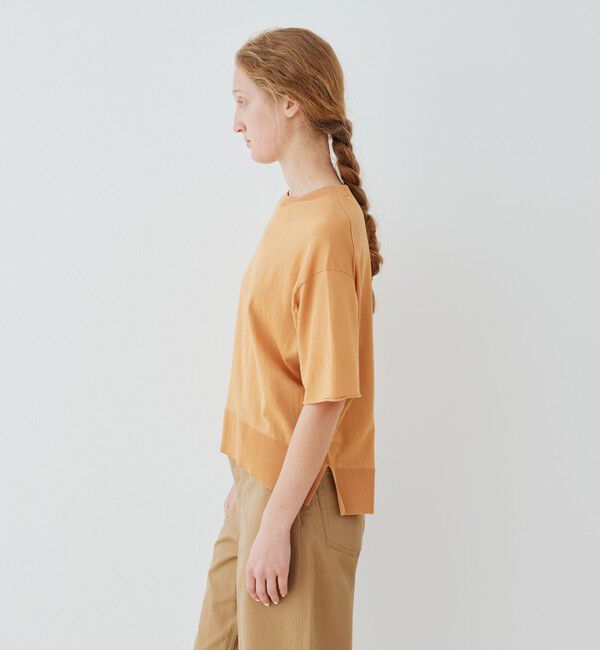 GALERIE VIE「クレープコットン ハーフスリーブプルオーバー」|ニット・セーター|