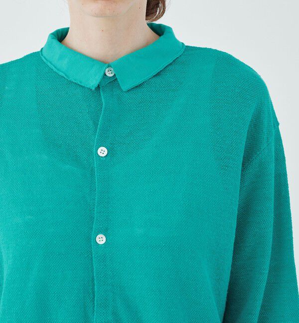 TOMORROWLAND GOODS「【別注】Ｖ::room ヘンプピケ ポロカラーシャツ」|シャツ・ブラウス|