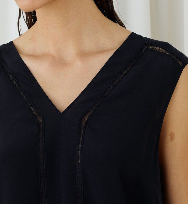 DES PRES「エッジンレース スカーフラインブラウス」|シャツ・ブラウス|