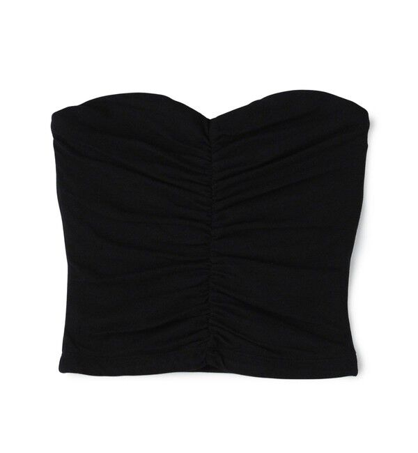 JAMES PERSE「コットンポリエステルジャージー シャーリングチューブトップ WMTP3234」|チューブトップ|19 ブラック