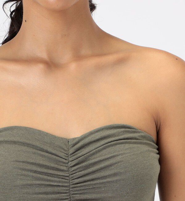 JAMES PERSE「コットンポリエステルジャージー シャーリングチューブトップ WMTP3234」|チューブトップ|