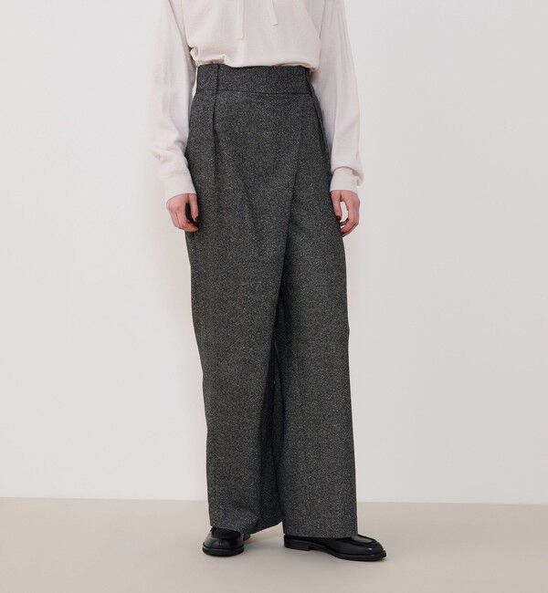 GALERIE VIE「モノフラノ ワンサイドタックスラックス」|スラックス|