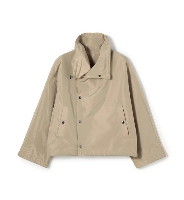 GALERIE VIE「メモリータフタ ハイネックショートブルゾン」|ブルゾン・スタジャン|41 ライトベージュ