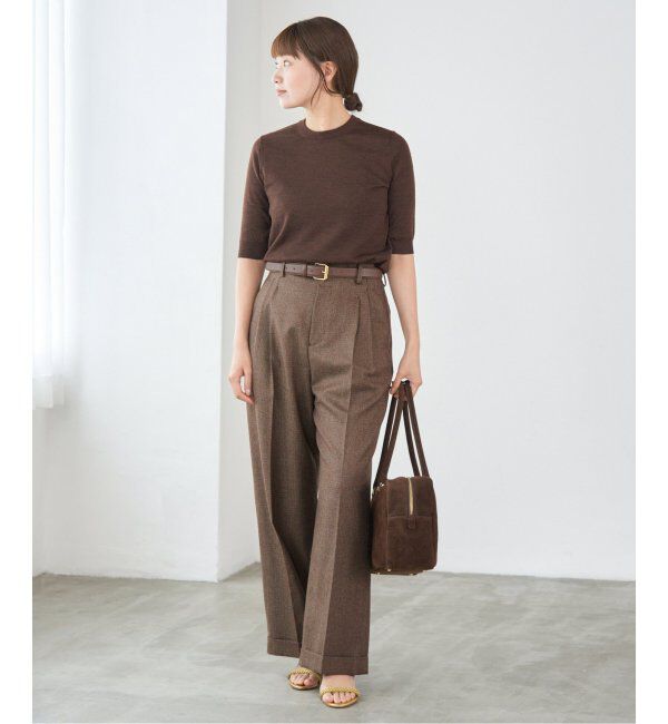 IENA「ガンクラブチェックパンツ」|スラックス|