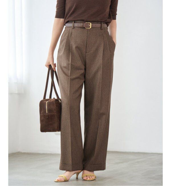 IENA「ガンクラブチェックパンツ」|スラックス|