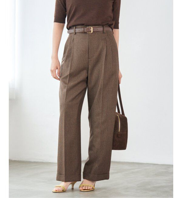 IENA「ガンクラブチェックパンツ」|スラックス|