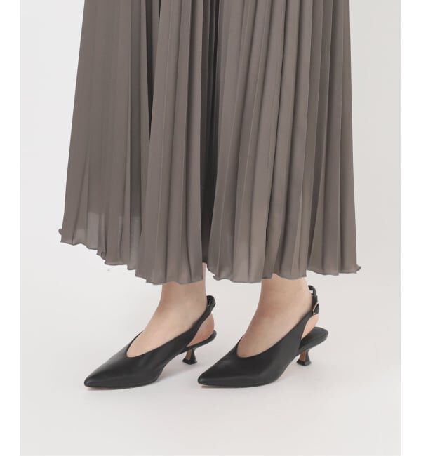 SLOBE IENA「《追加》パウダリーサテンプリーツキャミワンピース」|ワンピース|