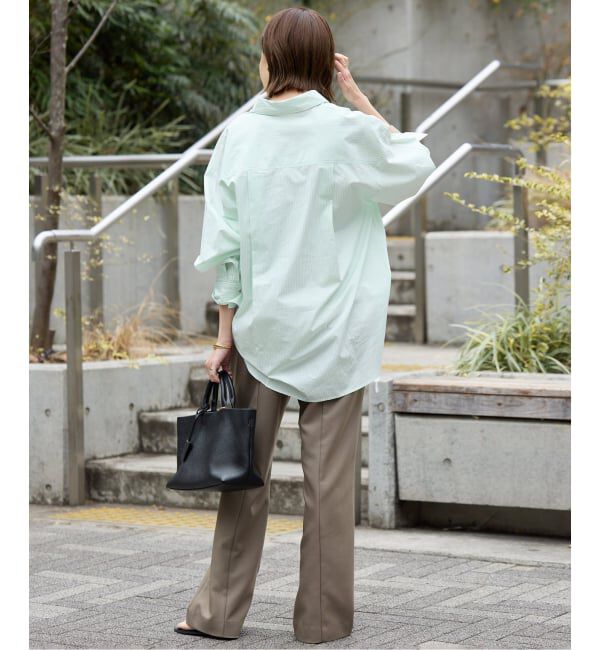 SLOBE IENA「カラーストライプオーバーシャツ」|シャツ・ブラウス|