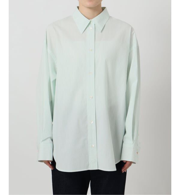 SLOBE IENA「カラーストライプオーバーシャツ」|シャツ・ブラウス|