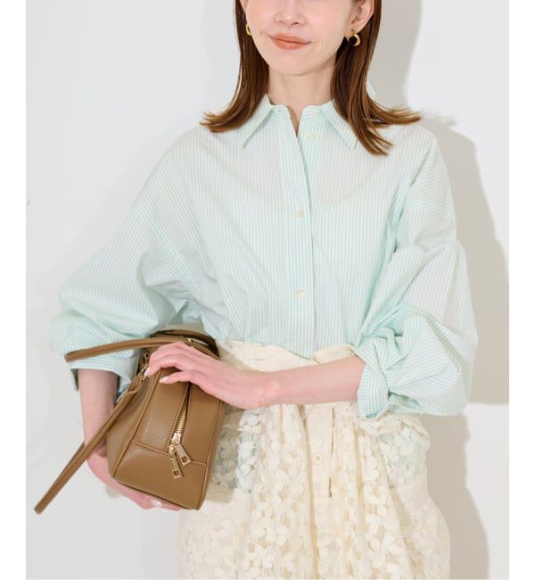 SLOBE IENA「カラーストライプオーバーシャツ」|シャツ・ブラウス|