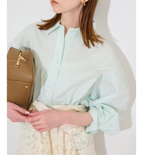 SLOBE IENA「カラーストライプオーバーシャツ」|シャツ・ブラウス|