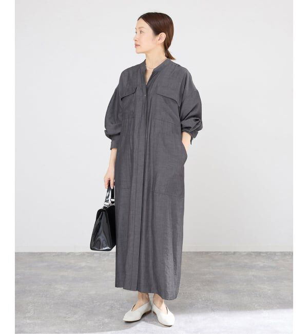 IENA「2WAY シャンブレー ワークワンピース」|ワンピース|