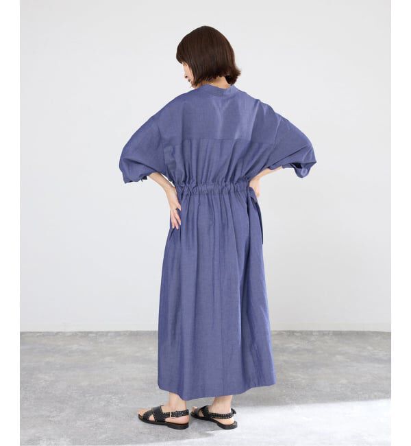 IENA「2WAY シャンブレー ワークワンピース」|ワンピース|
