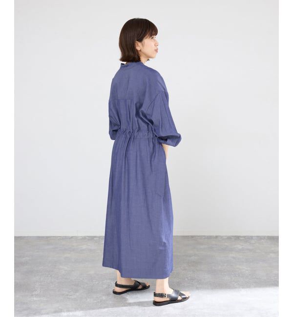 IENA「2WAY シャンブレー ワークワンピース」|ワンピース|