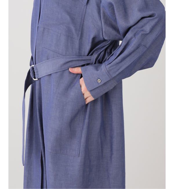 IENA「2WAY シャンブレー ワークワンピース」|ワンピース|