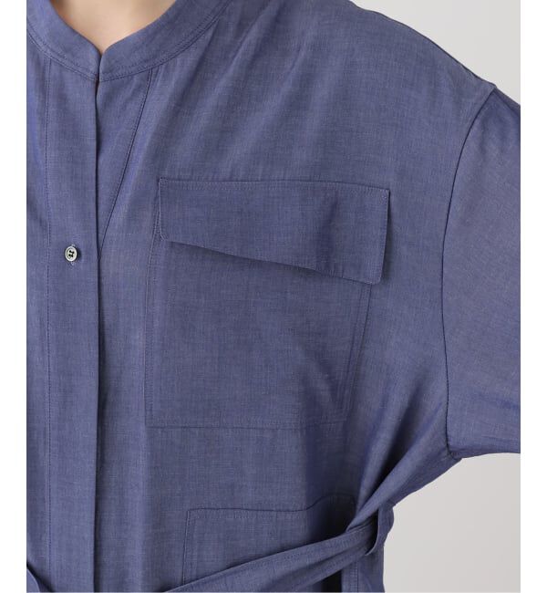 IENA「2WAY シャンブレー ワークワンピース」|ワンピース|