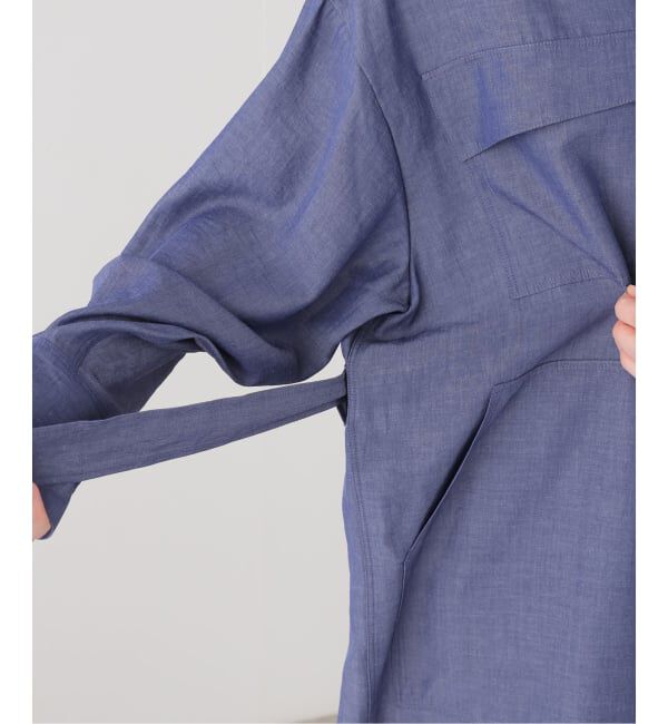 IENA「2WAY シャンブレー ワークワンピース」|ワンピース|