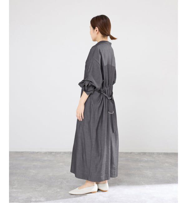 IENA「2WAY シャンブレー ワークワンピース」|ワンピース|