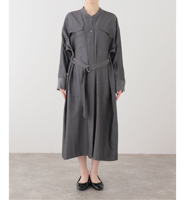 IENA「2WAY シャンブレー ワークワンピース」|ワンピース|