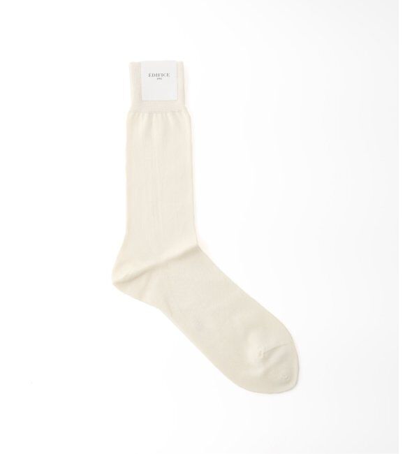 EDIFICE「EDIFICE オリジナル ハイゲージ スムース ソックス」|ソックス|ホワイト