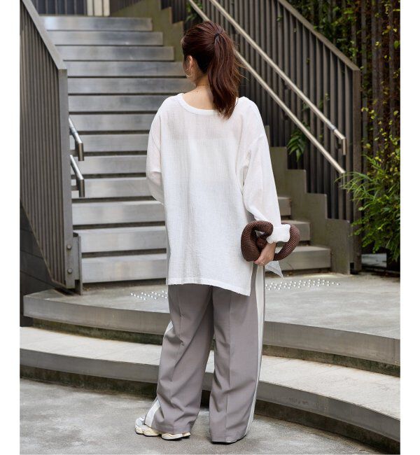 JOURNAL STANDARD「ソフトガーゼ2WAYビッグプルオーバー」|シャツ・ブラウス|