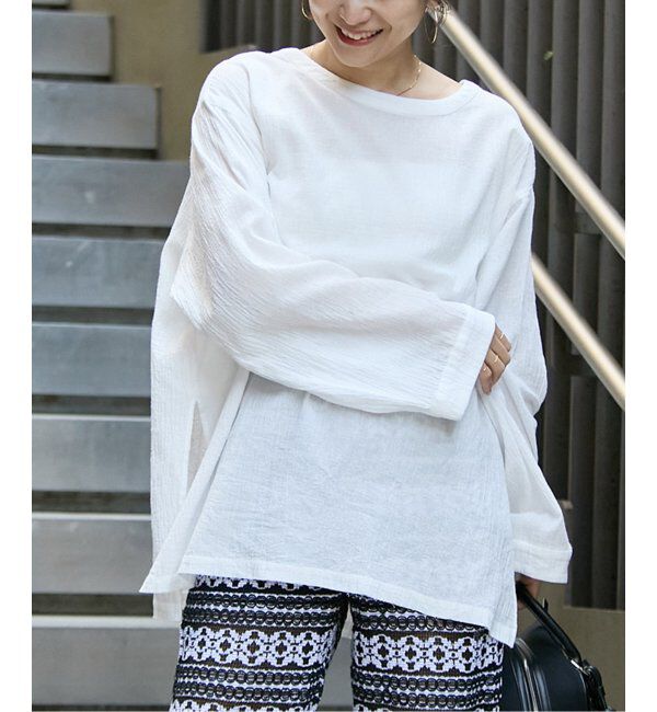 JOURNAL STANDARD「ソフトガーゼ2WAYビッグプルオーバー」|シャツ・ブラウス|