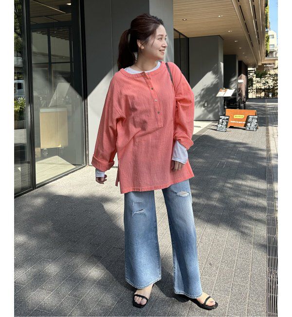 JOURNAL STANDARD「ソフトガーゼ2WAYビッグプルオーバー」|シャツ・ブラウス|