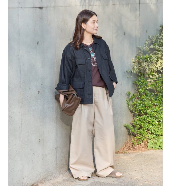 JOURNAL STANDARD「《追加3》リネンミリタリージャケット」|ミリタリージャケット|