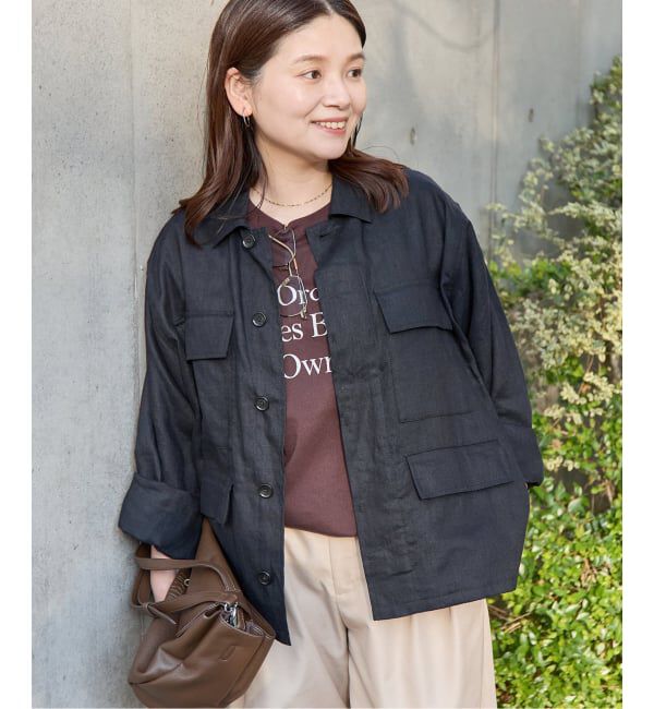 JOURNAL STANDARD「《追加3》リネンミリタリージャケット」|ミリタリージャケット|