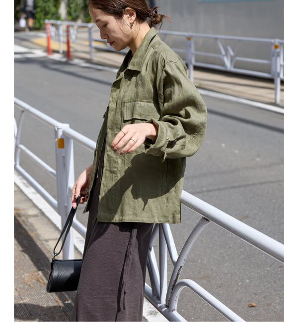 JOURNAL STANDARD「《追加3》リネンミリタリージャケット」|ミリタリージャケット|