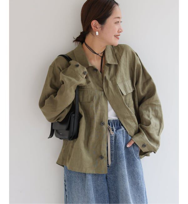 JOURNAL STANDARD「《追加3》リネンミリタリージャケット」|ミリタリージャケット|