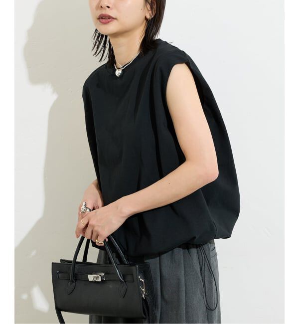 JOURNAL STANDARD「《追加》シャーリングノースリーブＴシャツ」|Tシャツ・カットソー|ブラック