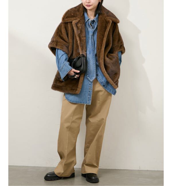JOURNAL STANDARD「Mink Like Fur Poncho」|ポンチョ・ケープ|