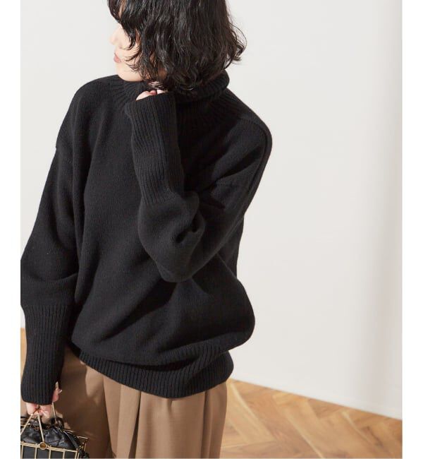 journal standard L'essage「《追加》【ISLAND TIDES/アイランドタイド】ラムズウールタートルネック」|ニット・セーター|ブラック
