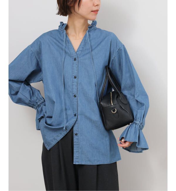 JOURNAL STANDARD relume「ライトデニムスタンドカラーブラウス」|シャツ・ブラウス|