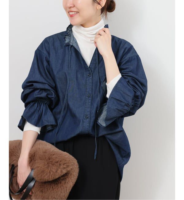 JOURNAL STANDARD relume「ライトデニムスタンドカラーブラウス」|シャツ・ブラウス|