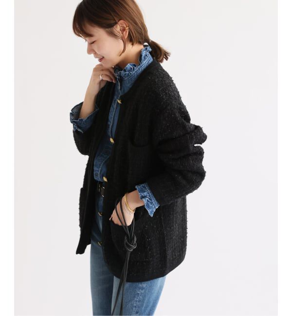 JOURNAL STANDARD relume「《追加2》TWEEDYニットジャケット」|カーディガン|