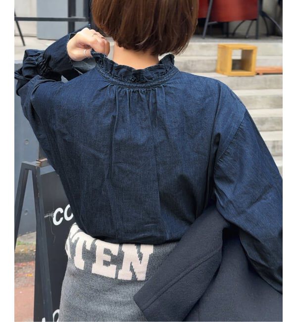 JOURNAL STANDARD relume「《追加》ライトデニムスタンドカラーブラウス」|シャツ・ブラウス|