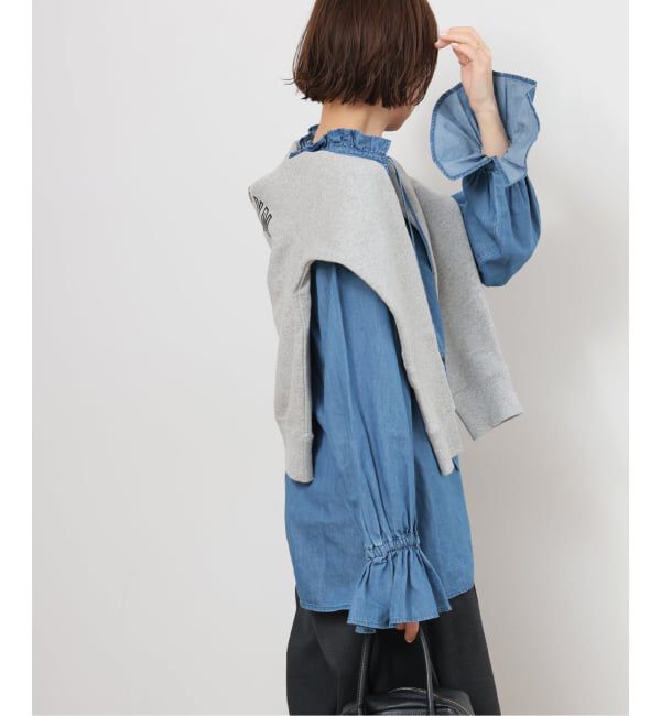 JOURNAL STANDARD relume「《追加》ライトデニムスタンドカラーブラウス」|シャツ・ブラウス|
