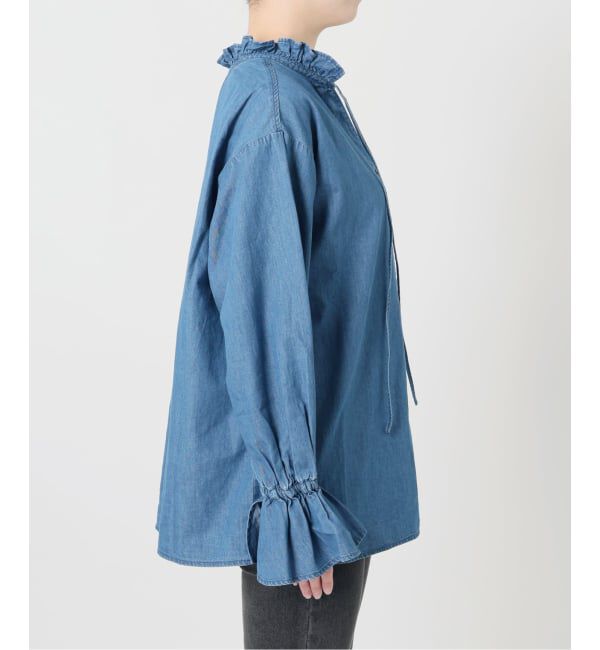 JOURNAL STANDARD relume「《追加》ライトデニムスタンドカラーブラウス」|シャツ・ブラウス|