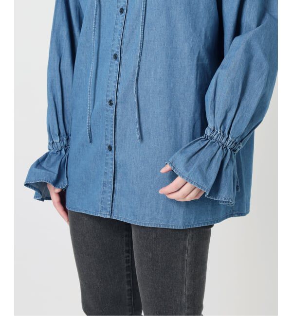 JOURNAL STANDARD relume「《追加》ライトデニムスタンドカラーブラウス」|シャツ・ブラウス|