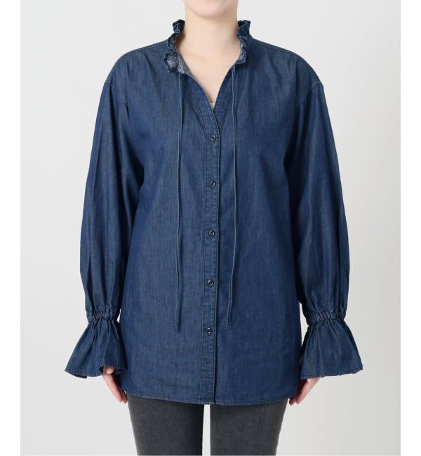 JOURNAL STANDARD relume「《追加》ライトデニムスタンドカラーブラウス」|シャツ・ブラウス|