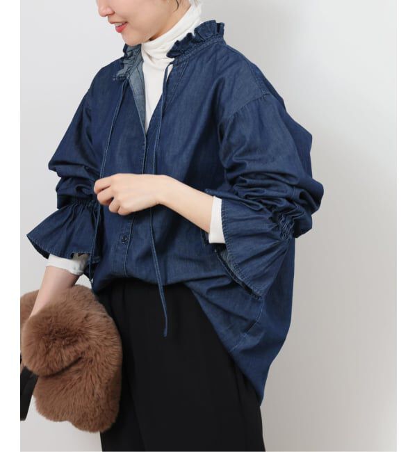 JOURNAL STANDARD relume「《追加》ライトデニムスタンドカラーブラウス」|シャツ・ブラウス|