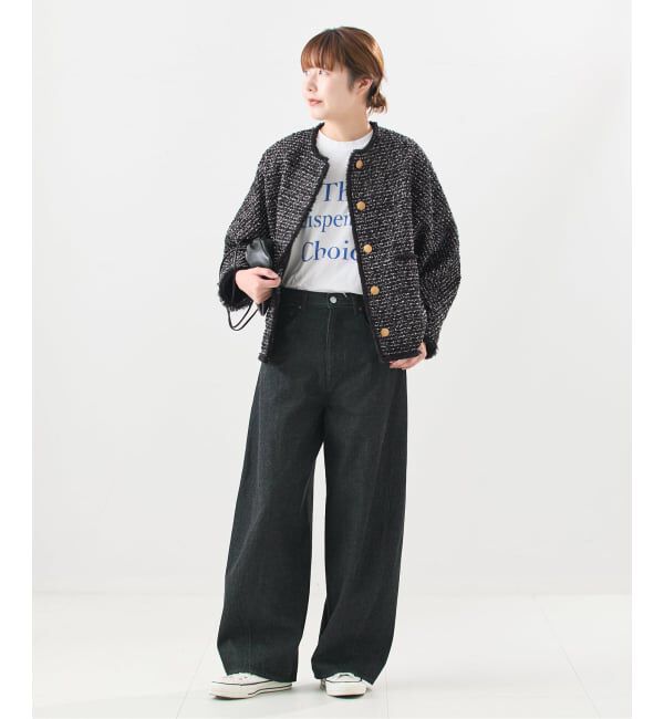 journal standard L'essage「《追加》【一部店舗＆WEB限定】GIOLICATWEED ドルマンジャケット 3」|ノーカラージャケット|